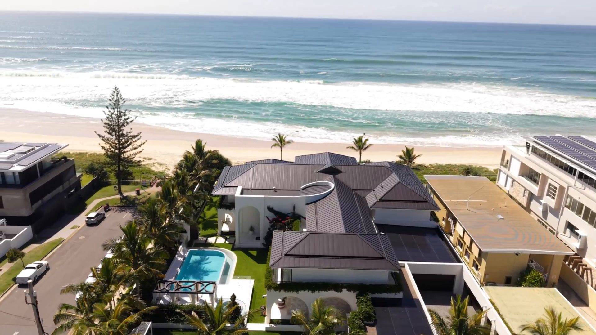 Euroclad architectural cladding — precision zinc, copper and aluminium roofing systems on Gold Coast premium residences